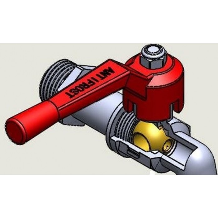 Кран кульовий для поливу SELBA PN25 1/2" SL1583 Antifrost