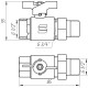 Кран кульовий SELBA PN40 1/2" з американкою