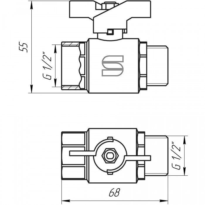 Кран кульовий SELBA PN40 1/2" ЗВ SL1508
