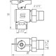 Кран кутовий SELBA PN40 1/2" з американкою