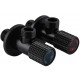 Комплект приладових кранів SOLOMON EXCLUSIVE 1/2"х1/2" 9889 Black