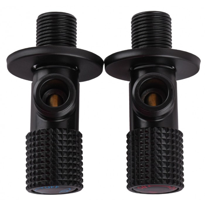 Комплект приладових кранів SOLOMON EXCLUSIVE 1/2"х1/2" 9889 Black