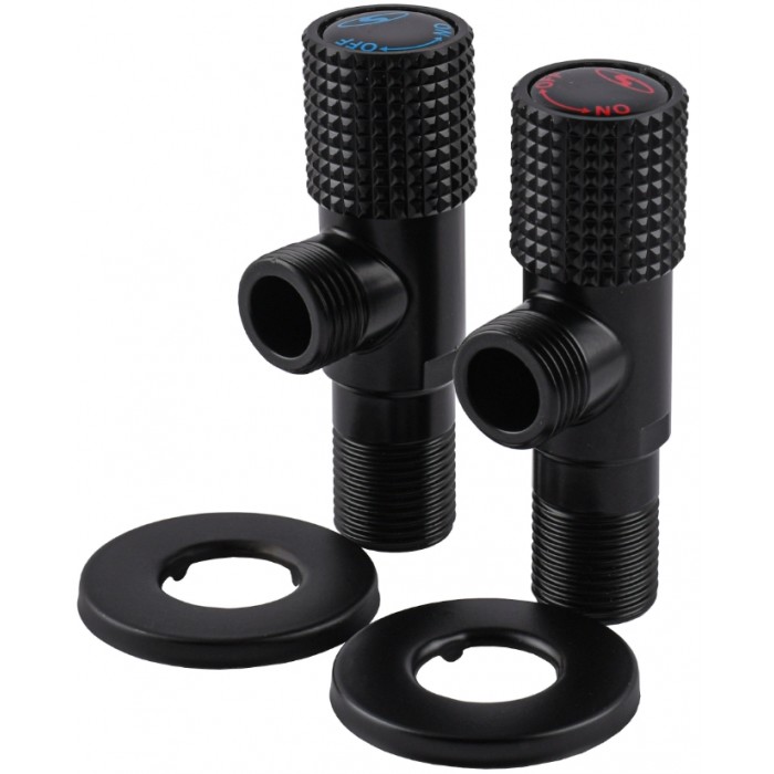Комплект приладових кранів SOLOMON EXCLUSIVE 1/2"х1/2" 9889 Black