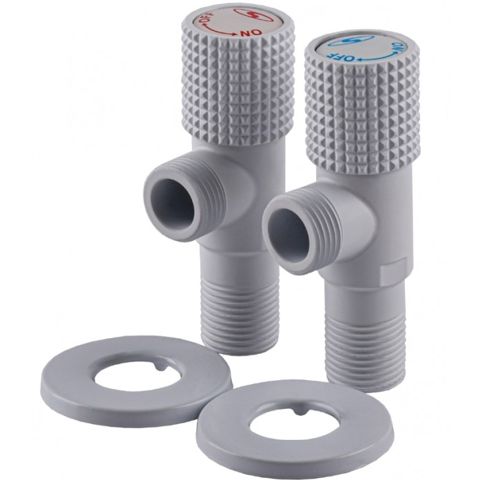 Комплект приладових кранів SOLOMON EXCLUSIVE 1/2"х1/2" 9889 White
