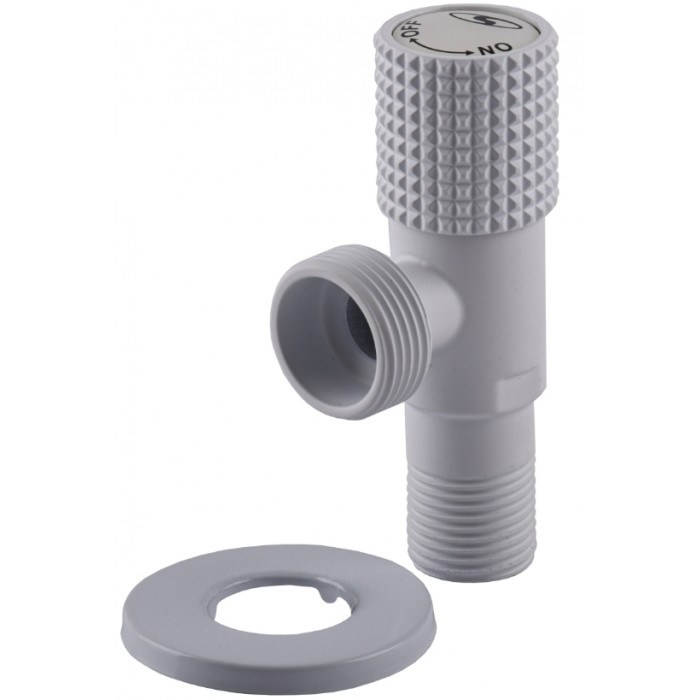 Приладовий кутовий кран SOLOMON EXCLUSIVE 1/2"х3/4" WW 989 WHITE
