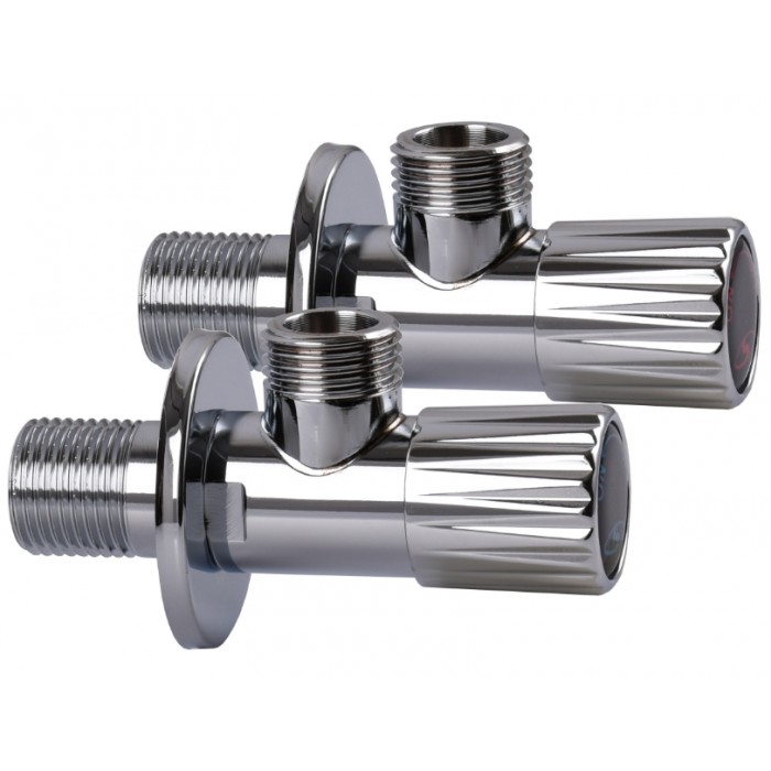 Комплект приладових кранів SOLOMON EXCLUSIVE 1/2"х1/2" 9889 CHROM