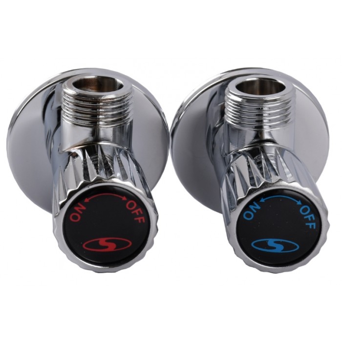 Комплект приборных кранов SOLOMON EXCLUSIVE 1/2"х1/2" 9889 CHROM
