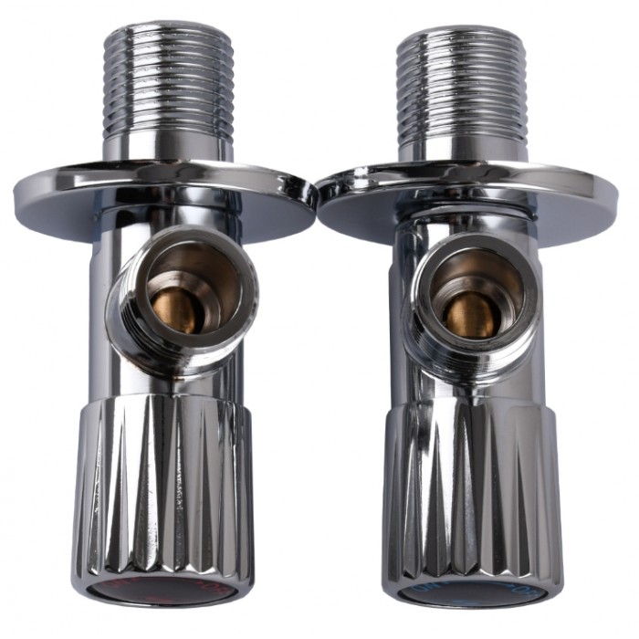 Комплект приборных кранов SOLOMON EXCLUSIVE 1/2"х1/2" 9889 CHROM