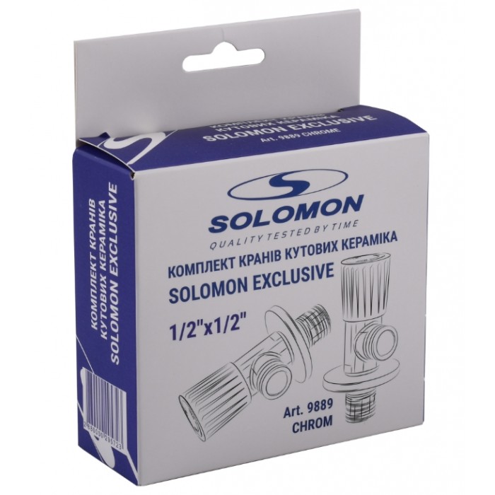 Комплект приборных кранов SOLOMON EXCLUSIVE 1/2"х1/2" 9889 CHROM