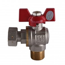 Кран угловой с накидной гайкой SOLOMON 1/2″ PN40 НР