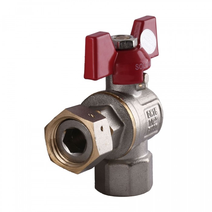 Кран угловой с накидной гайкой SOLOMON 1/2″ PN40 ВР Кран угловой с накидной гайкой SOLOMON 1/2″ PN40 ВР